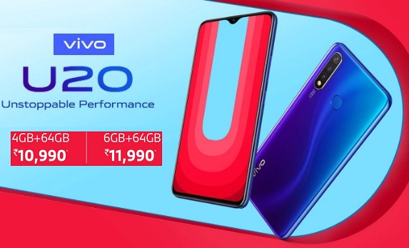 India Desire : Buy Vivo U20 In Open Sale On Amazon, Price Rs 10990, Launch Date, Specifications & Buy Online In India